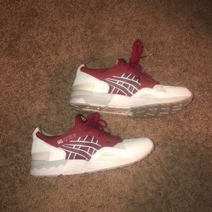 Maroon and White Asics Size 5 1/2